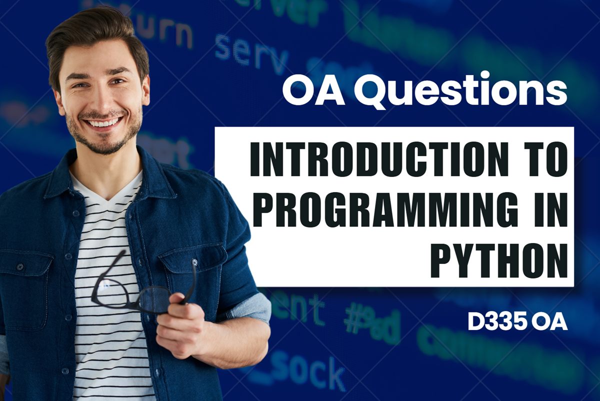 WGU D335 Introduction to Programming in Python OA practice questions and answers