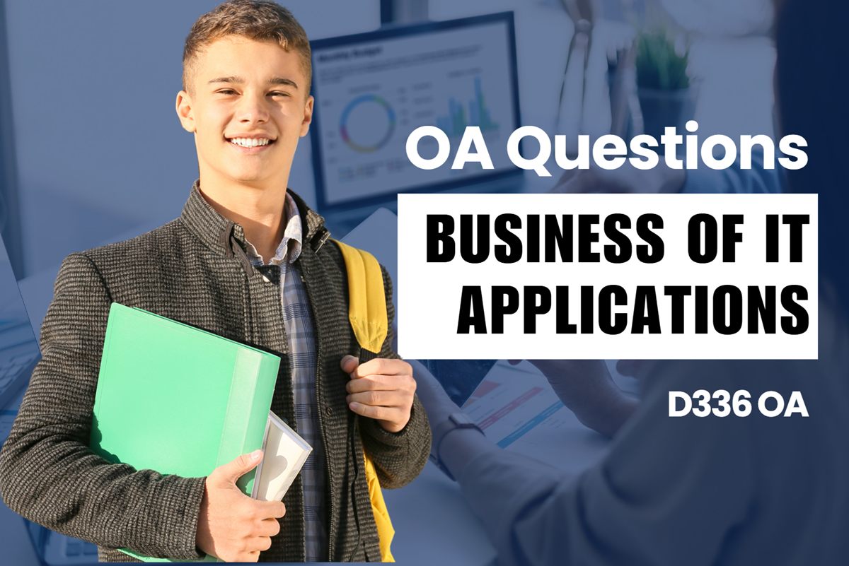 WGU D336 Business of IT – Applications OA practice questions and answers