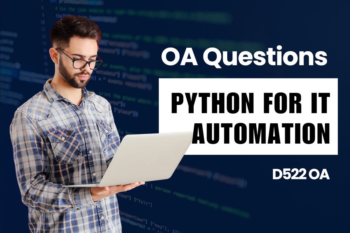 WGU D522 Python for IT Automation OA practice questions and answers