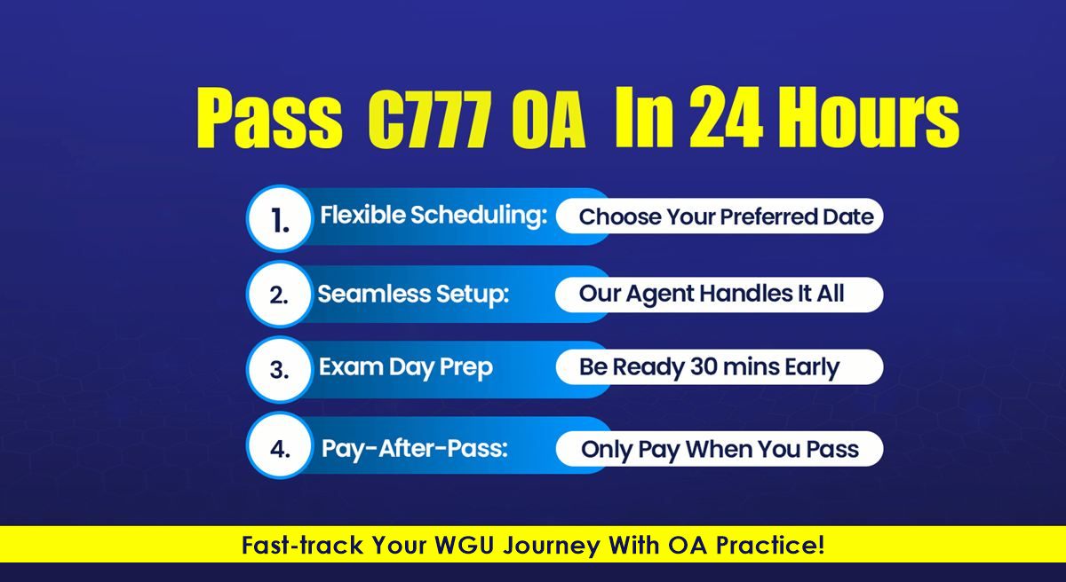Pass the WGU C777 Web Development Applications OA with OA Practice