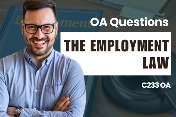 WGU C233 Employment Law OA practice questions