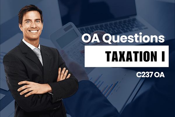 WGU Taxation I OA practice questions