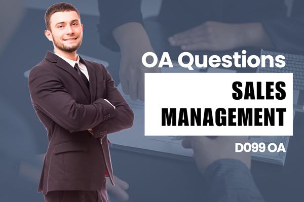WGU D099 Sales Management OA practice questions