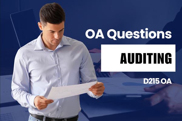 WGU Auditing OA practice questions