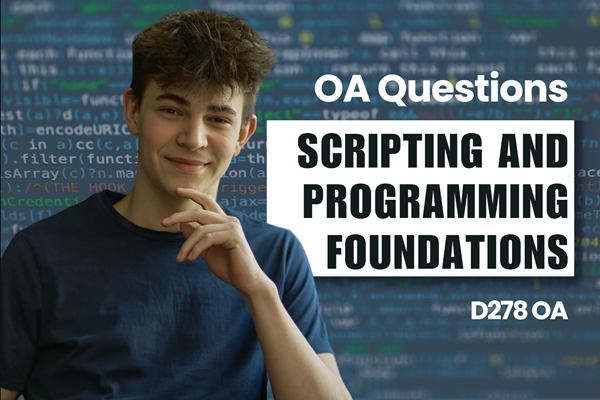 WGU D278 Scripting and Programming Foundations OA practice questions