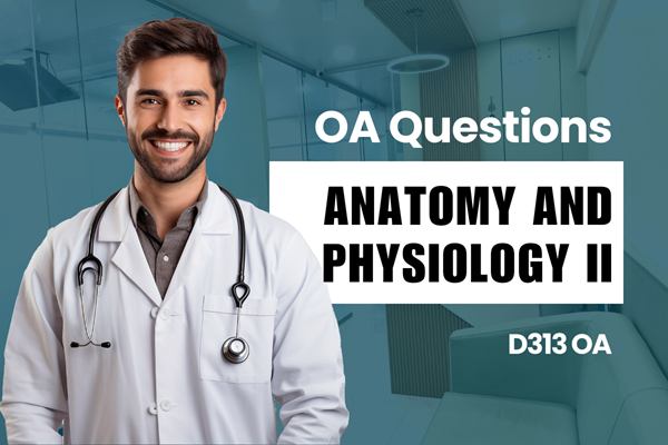 WGU D313 Anatomy and Physiology II OA practice questions