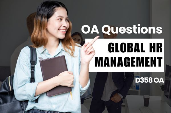 WGU D358 Global Human Resource Management OA practice questions