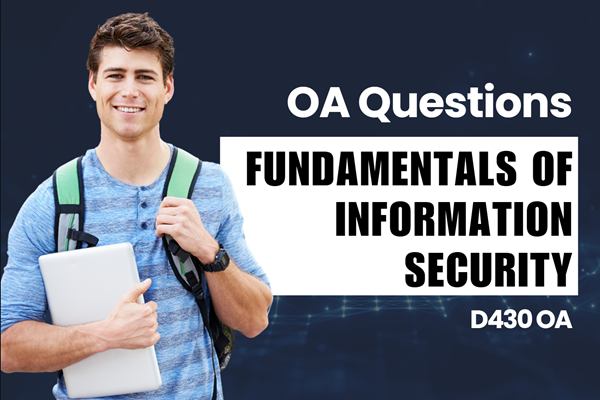 WGU Fundamentals of Information Security OA practice questions