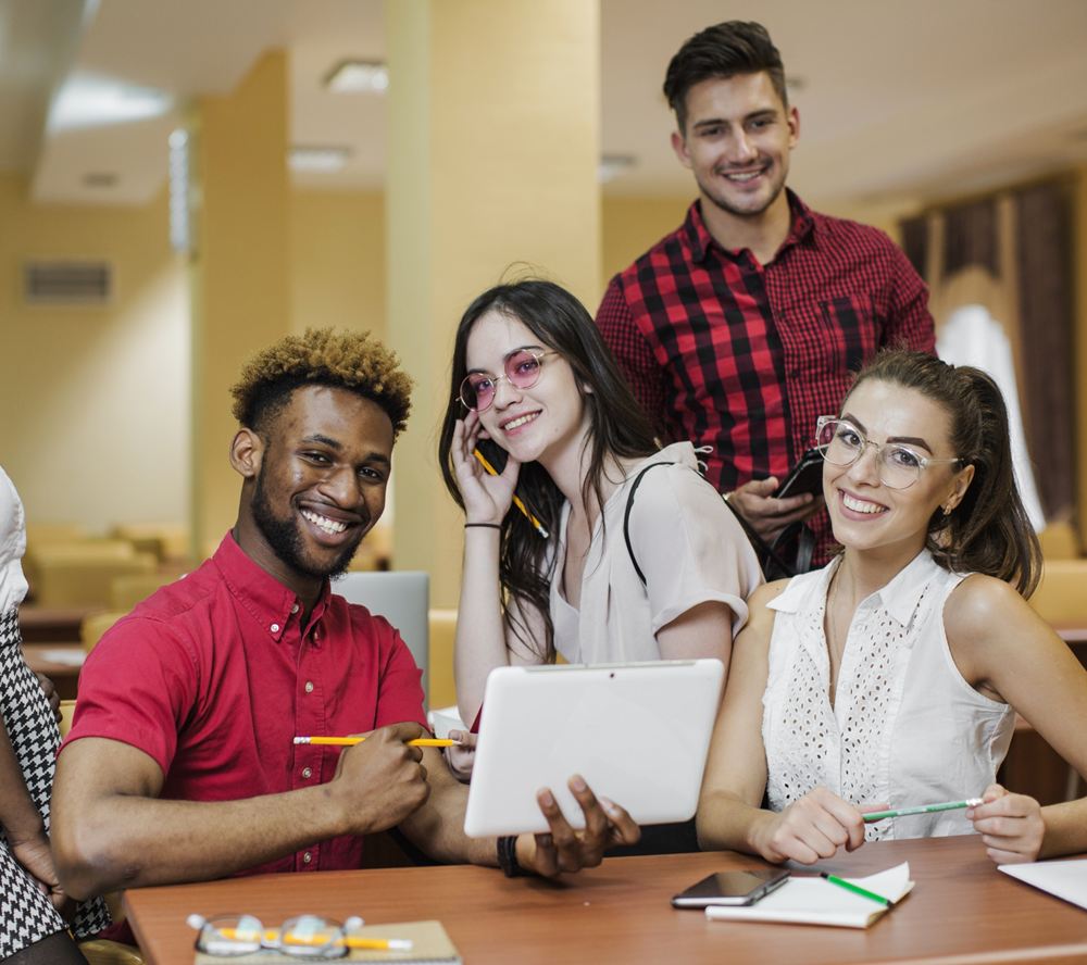 WGU students studying together for their OA exams